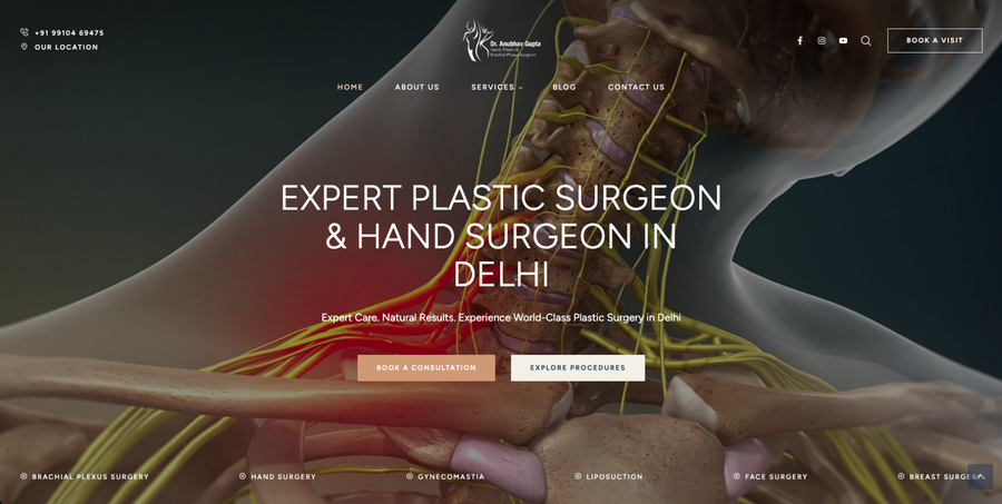 PLASTICSURGERYDELHI.IN website maintenance case study